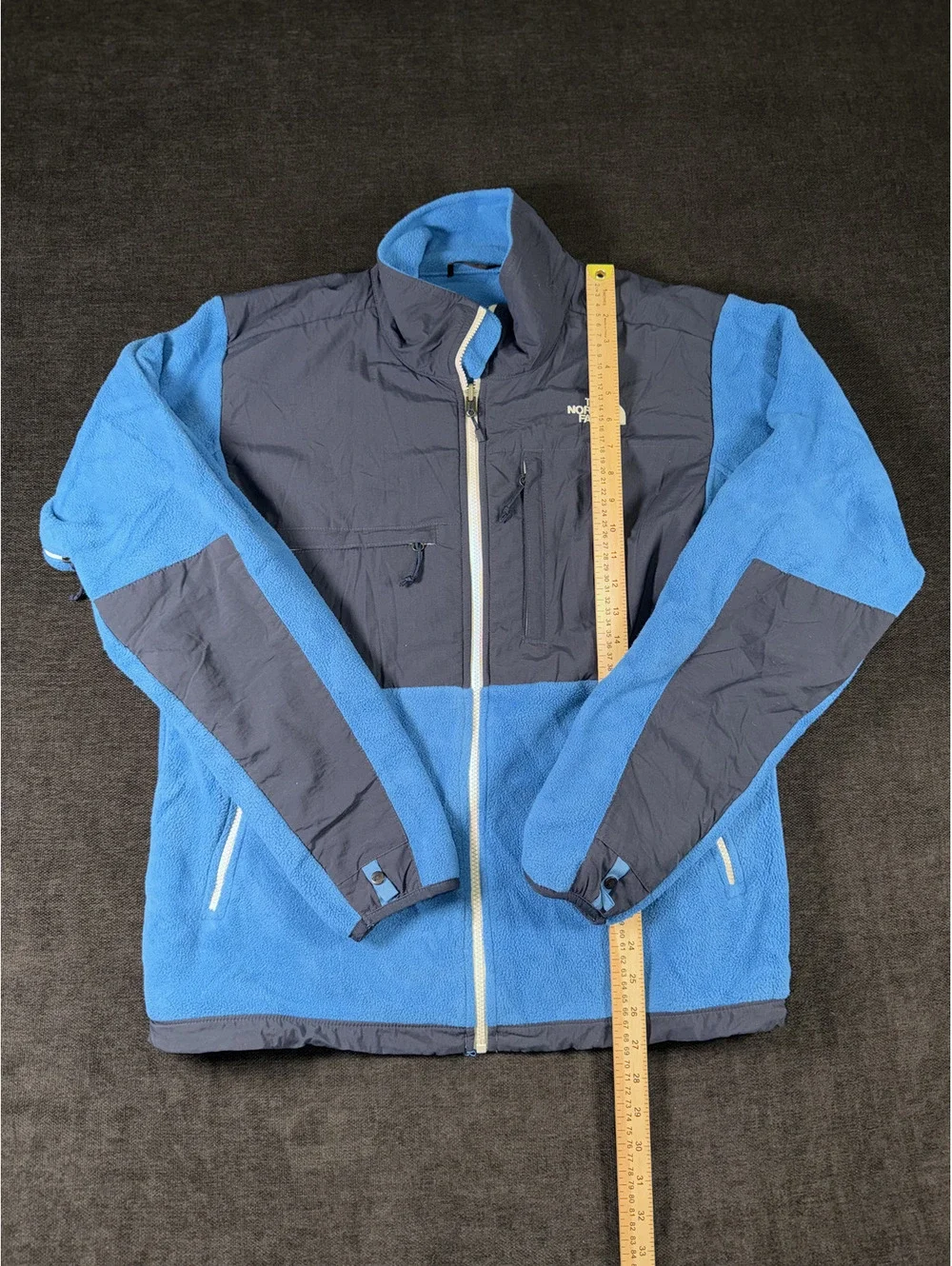 The North Face Men's Medium Blue and Gray Fleece Jacket
